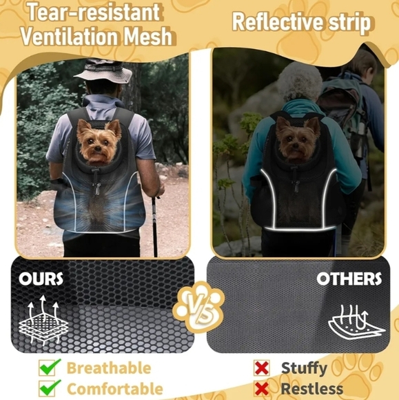 Pet Carrier Backpack for Dogs - Black - Picture 2 of 16